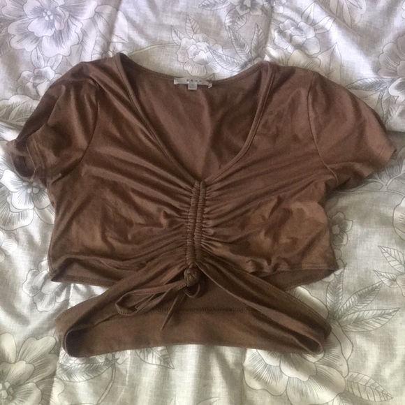Brown Crop Top - Picture 2 of 4